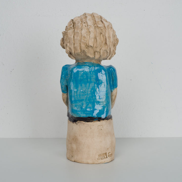 Playful image of a football player in clay