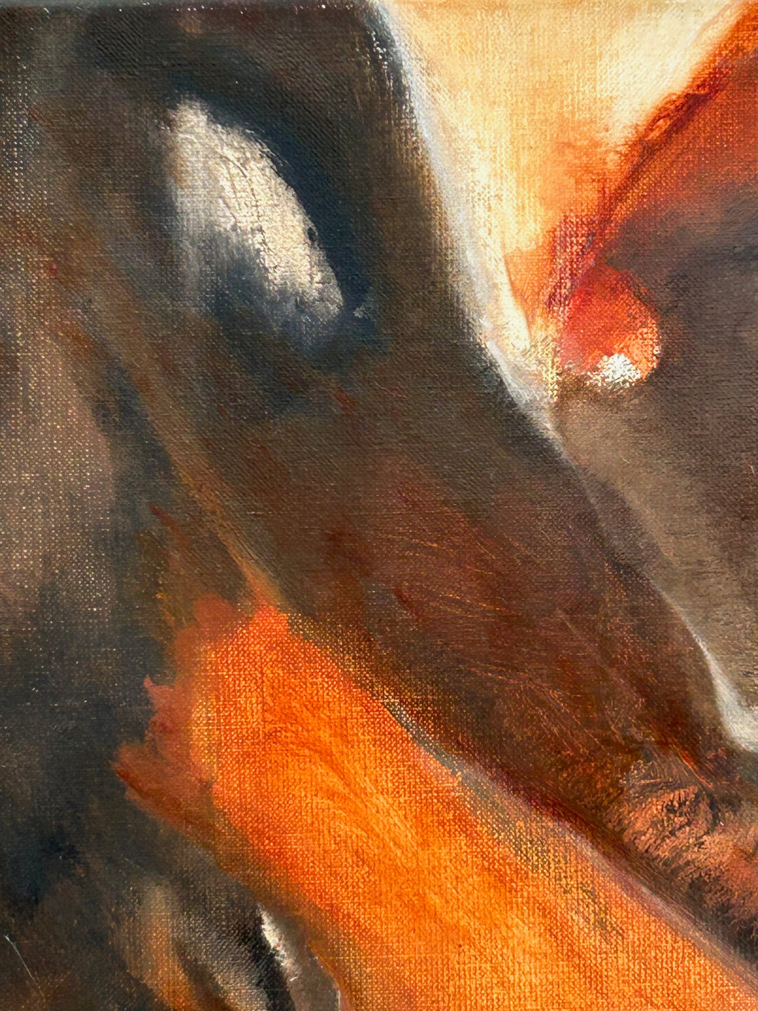 Abstract Schilderij  – Warmte, Beweging en Verstilling in Aardetinten / 60 x 60 x 2 cm