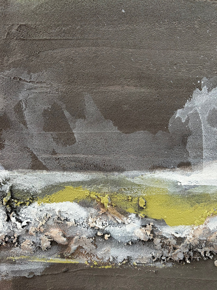 Verweerde Horizon – Abstract Structuurschilderij (2) / 50,5 x 50,5 x 3,5 cm