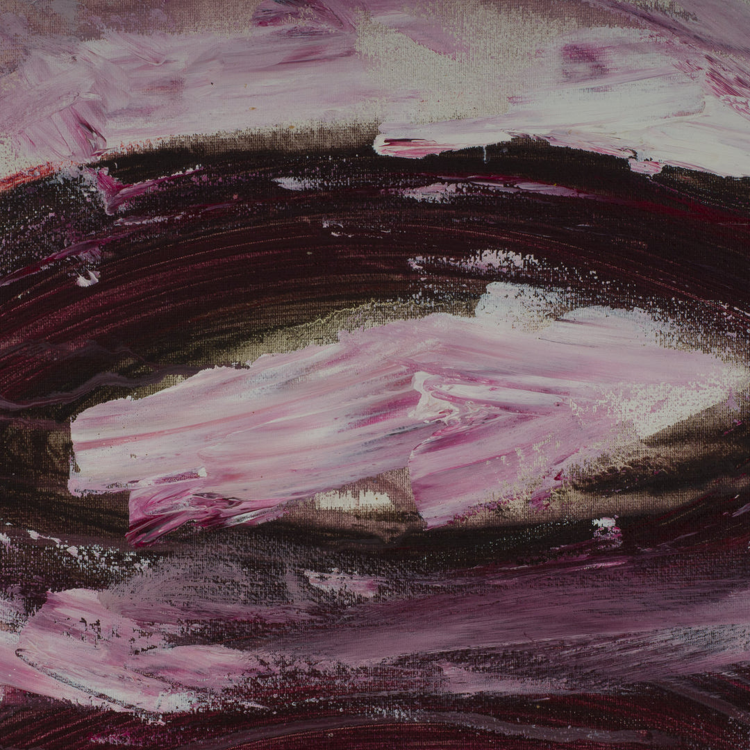 Abstract painting in burgundy and pink (2)