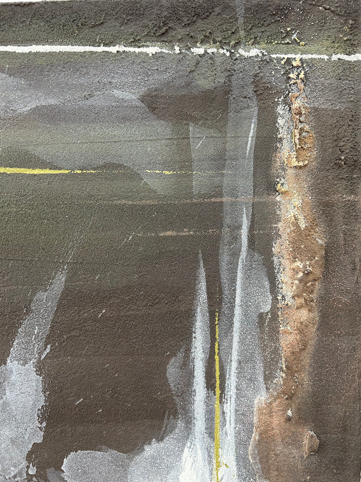 Verweerde Horizon – Abstract Structuurschilderij (2) / 50,5 x 50,5 x 3,5 cm