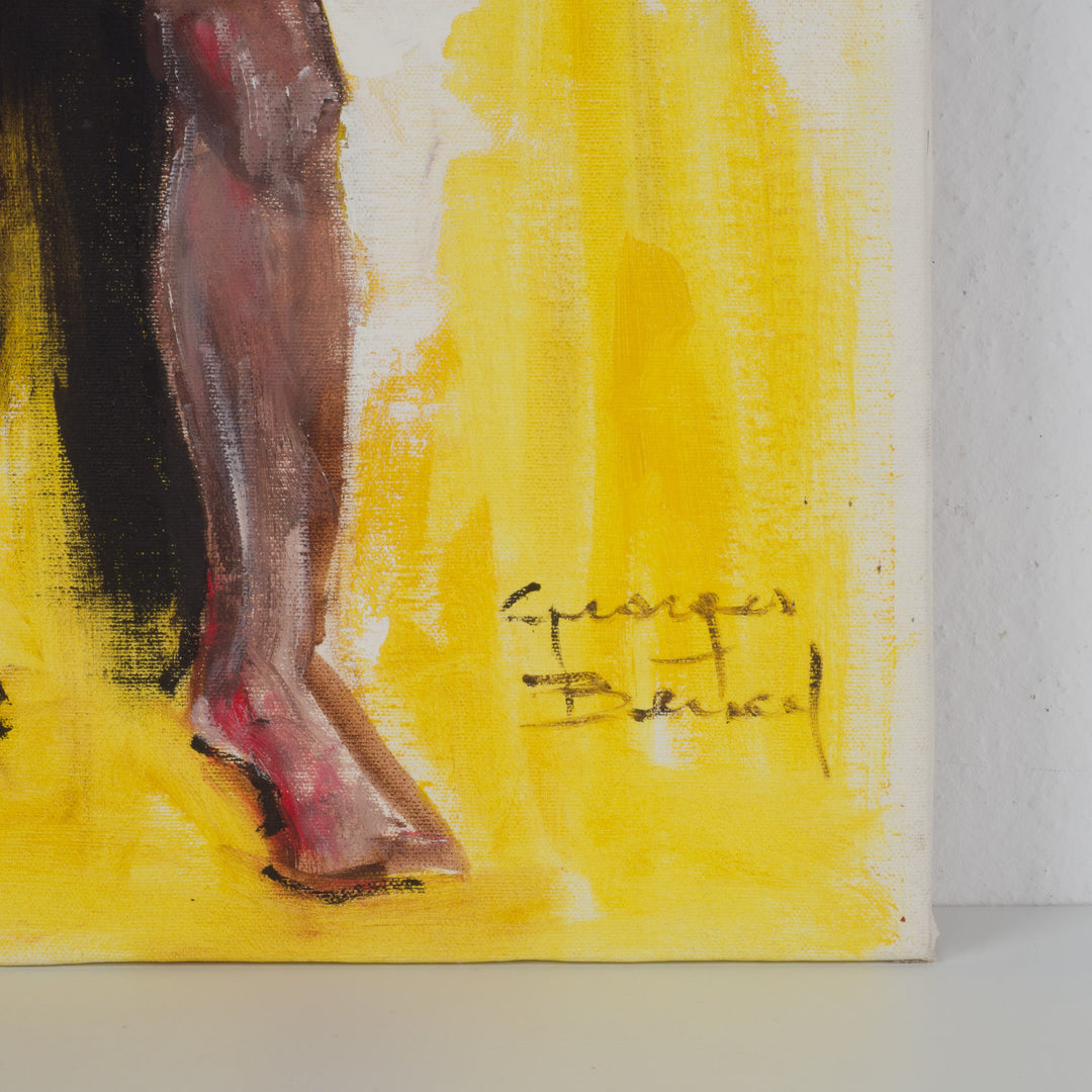 Schilderij “Staand Naakt in Geel”