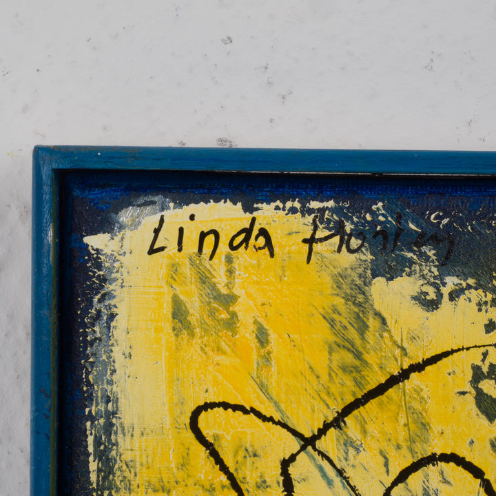 Hedendaags abstract schilderij – Linda Hosten - 31,5 x 25,5 x 3,5 cm