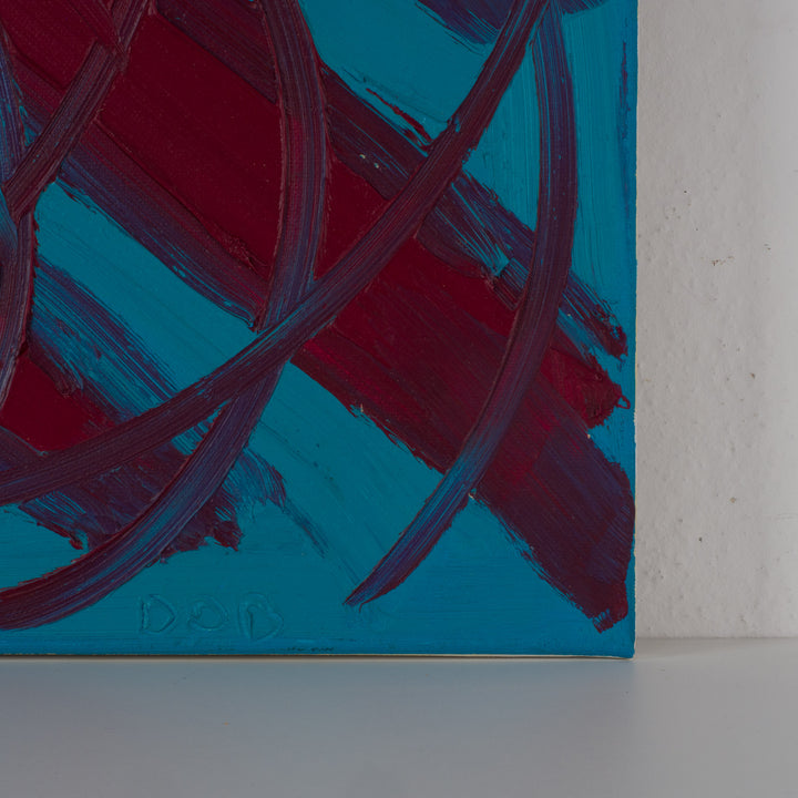 Abstract schilderij 'Gekruiste Stromen' uit 2022