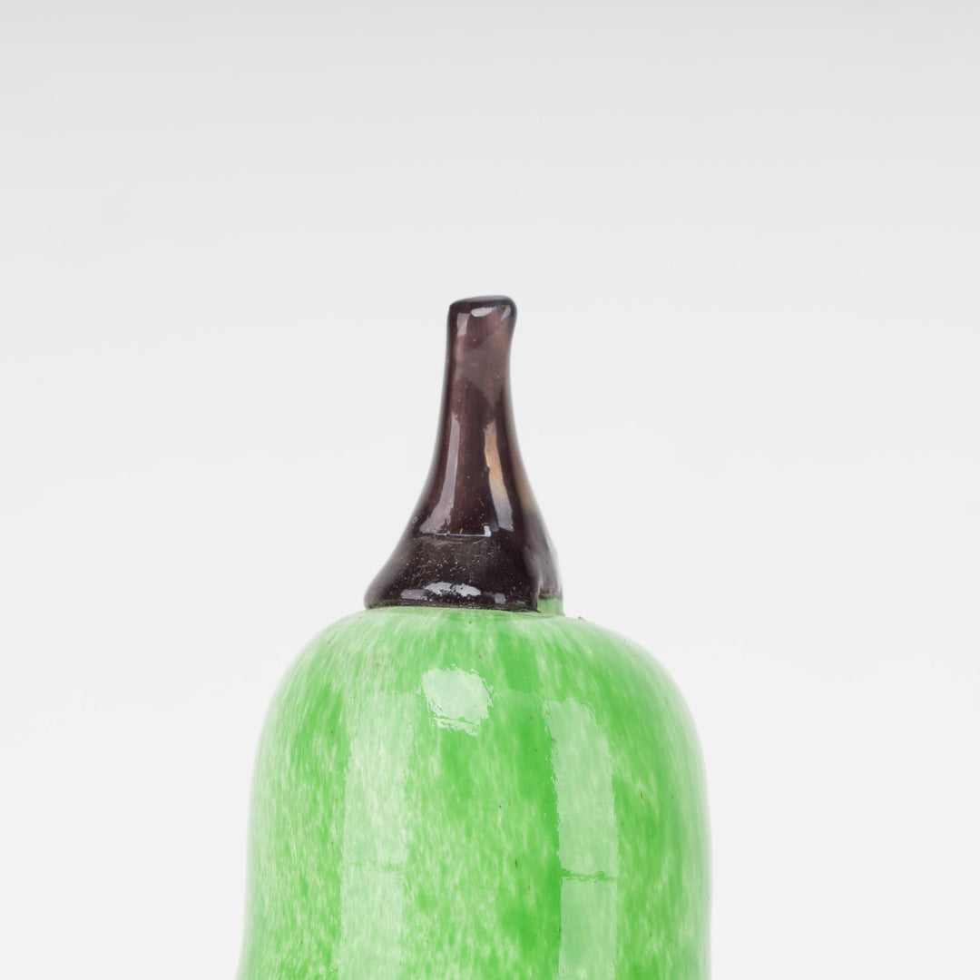 Green glass pear by Art Lasi Finland (4)