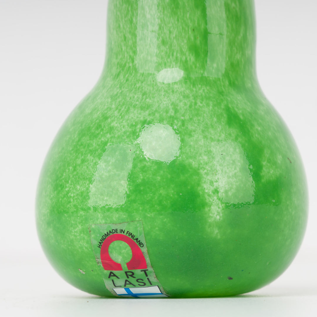 Green glass pear by Art Lasi Finland (4)