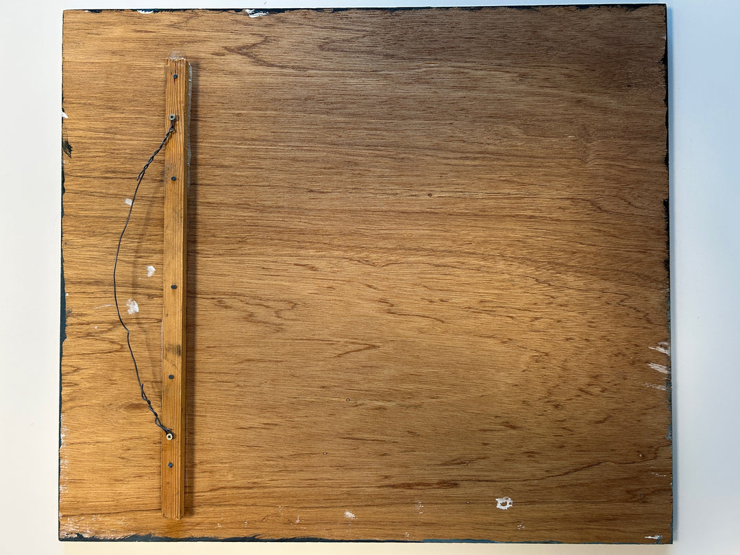 Kristien Berings – Stilleven met peren in kist – 1997 – 50 x 57 x 1 cm