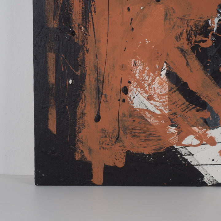 Groot Abstract Expressionistisch Schilderij op Paneel – 95 × 87 × 1,5 cm