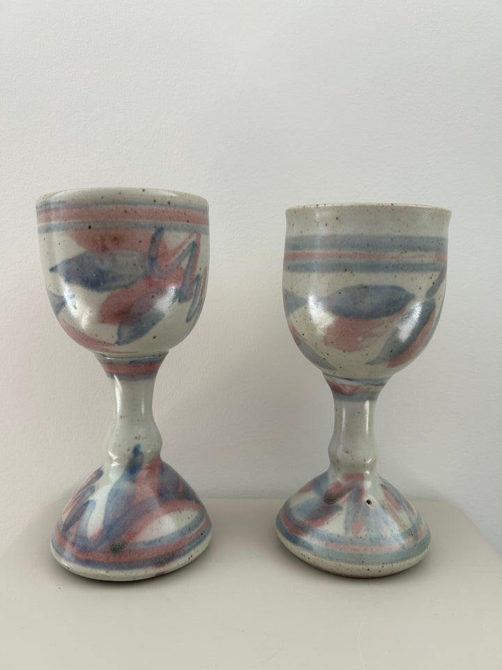 Set van 2 Vintage Beaufort Pottery Bekers Australië – 9x9x19,5cm