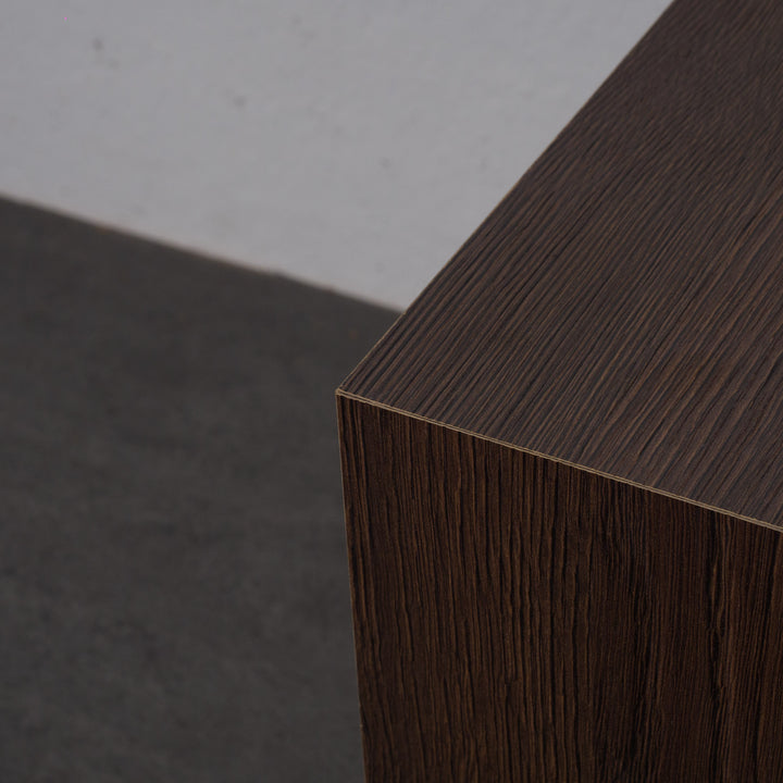 Small wooden base in brown laminate