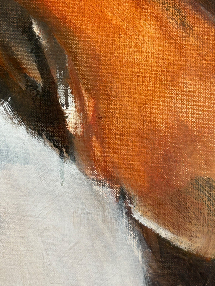 Abstract Schilderij  – Warmte, Beweging en Verstilling in Aardetinten / 60 x 60 x 2 cm