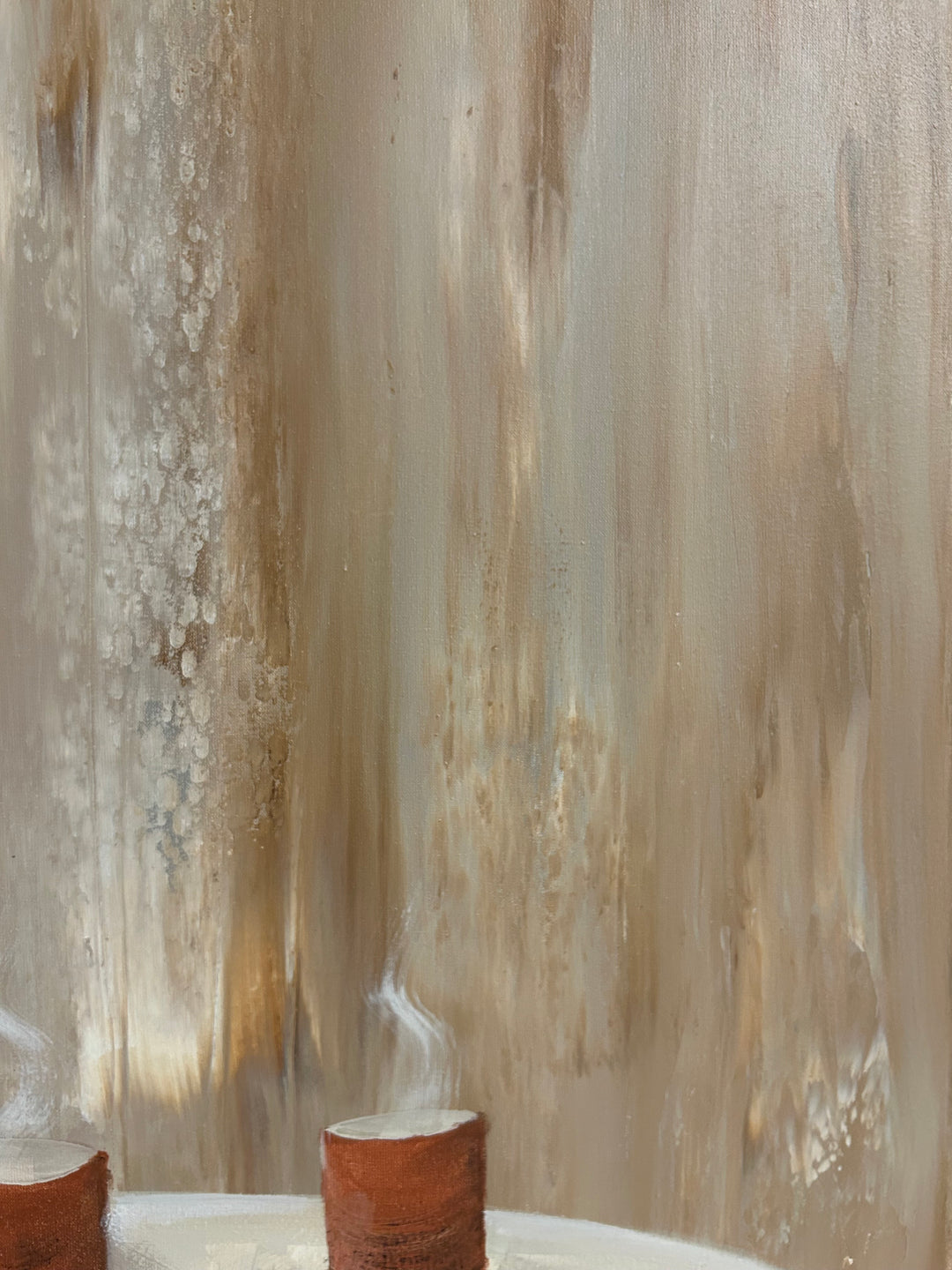 Schilderij "Stilte tussen twee momenten - La Résonance" – 80 x 60 x 4 cm