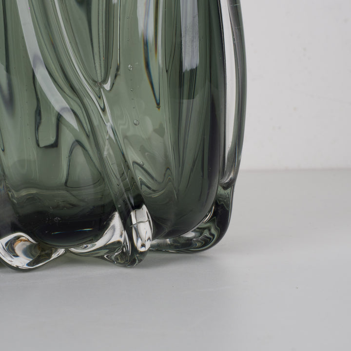 Unique mouth-blown vase with organic shapes