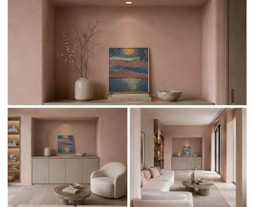 Modern schilderij van een ondergaande zon door Virginia Romana