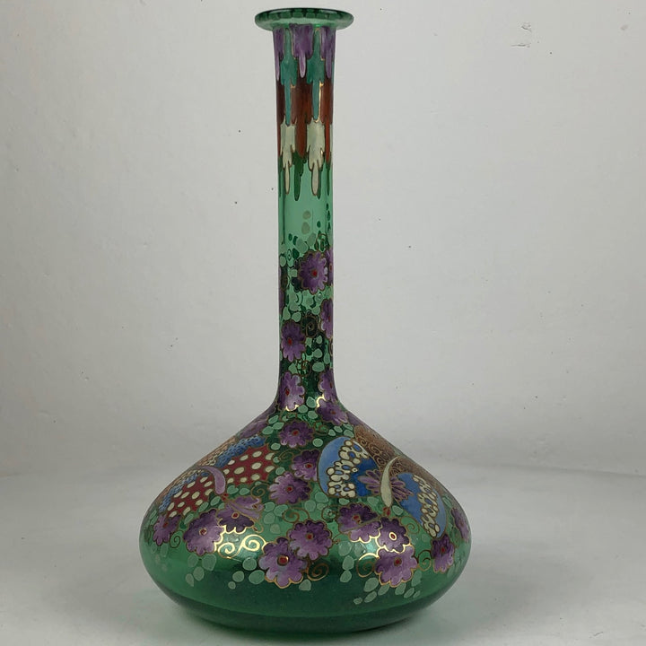 After an Art Nouveau example - glass Spanish vase