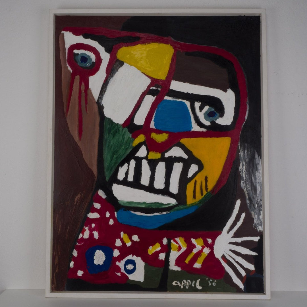 Groot schilderij naar voorbeeld van Karel Appel - De Tuin Der Kunsten