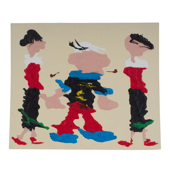 Schilderij Popeye en Olijfje door Hugo Van Goethem - De Tuin Der Kunsten