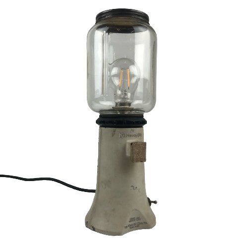 Vintage lamp van een koffiemolen van Kitchen Aid - De Tuin Der Kunsten