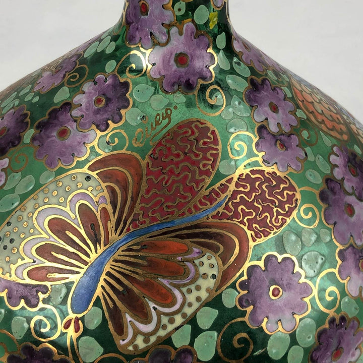 After an Art Nouveau example - glass Spanish vase