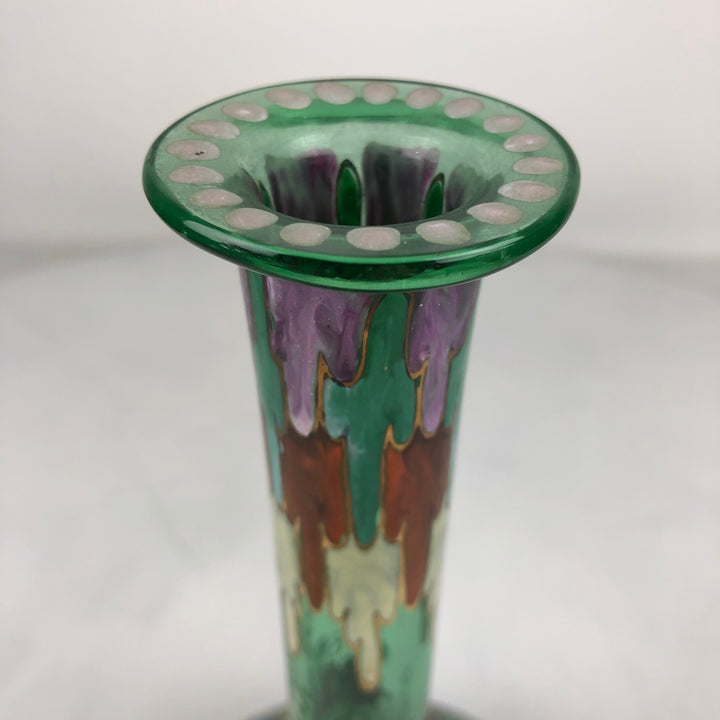 After an Art Nouveau example - glass Spanish vase